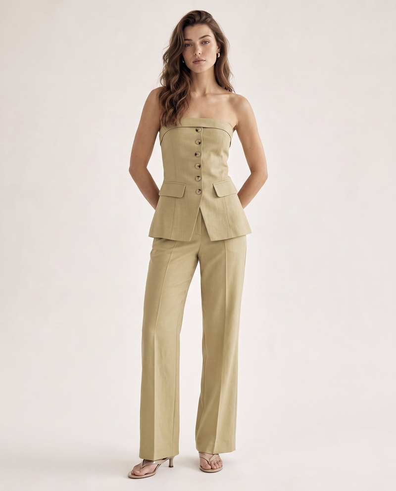 Talia Bluz Olive