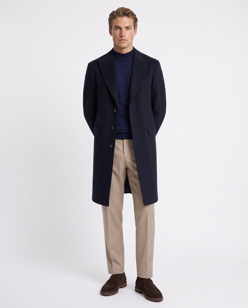 Double Breasted Coat Navy