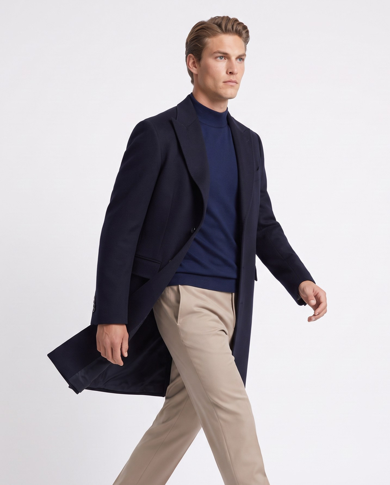 Double Breasted Coat Navy