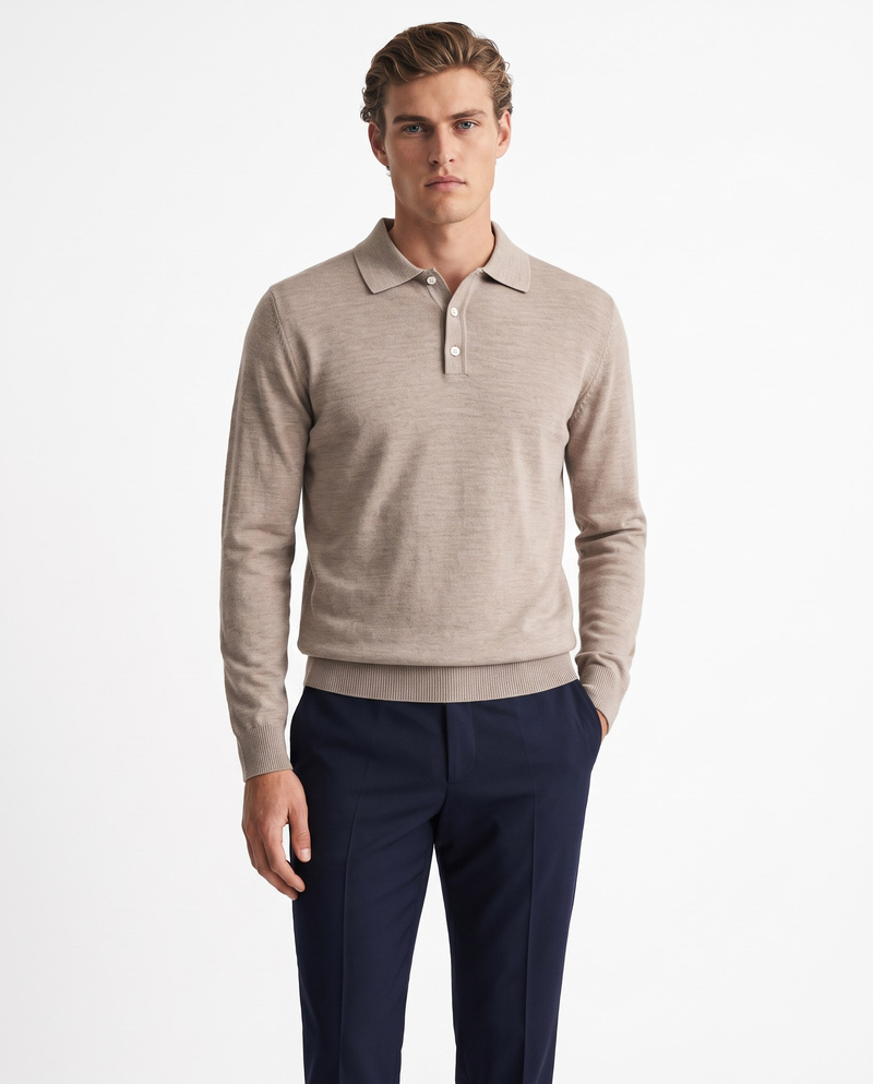 Full Fisherman Sweater Bej/Melange