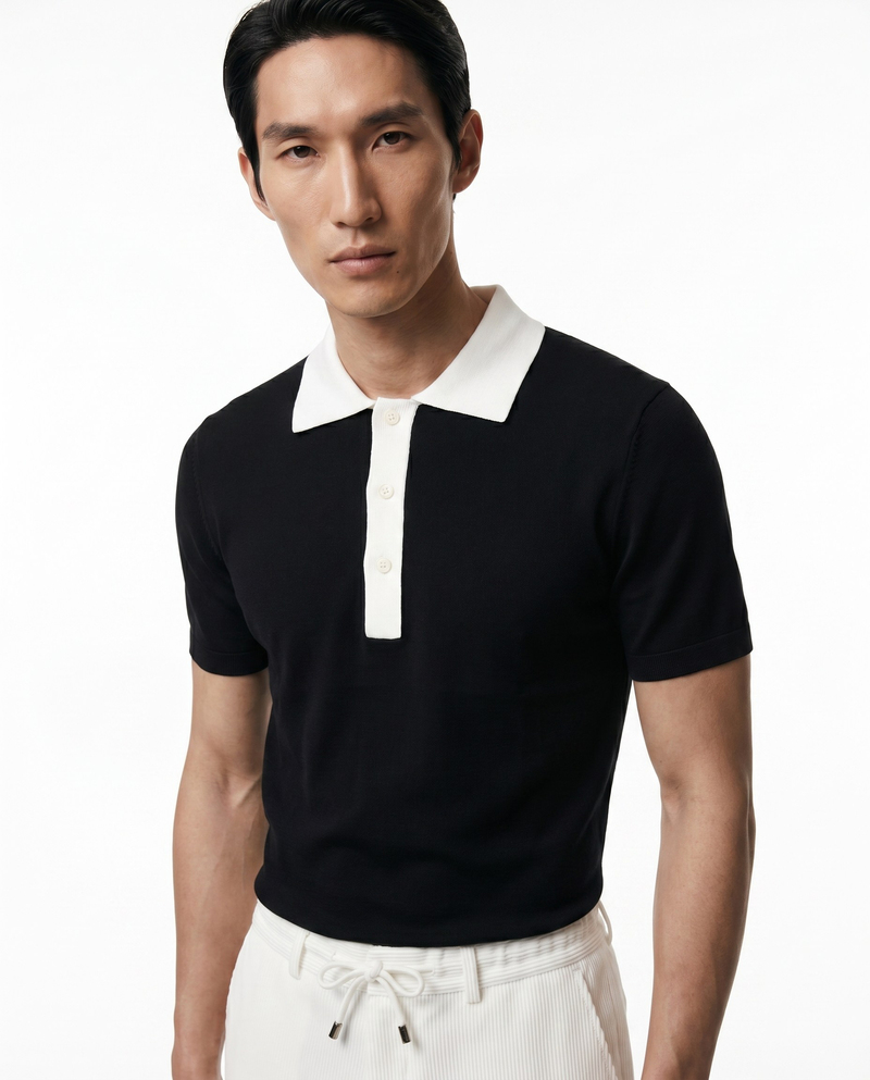 Core Knit Triko T-Shirt Siyah