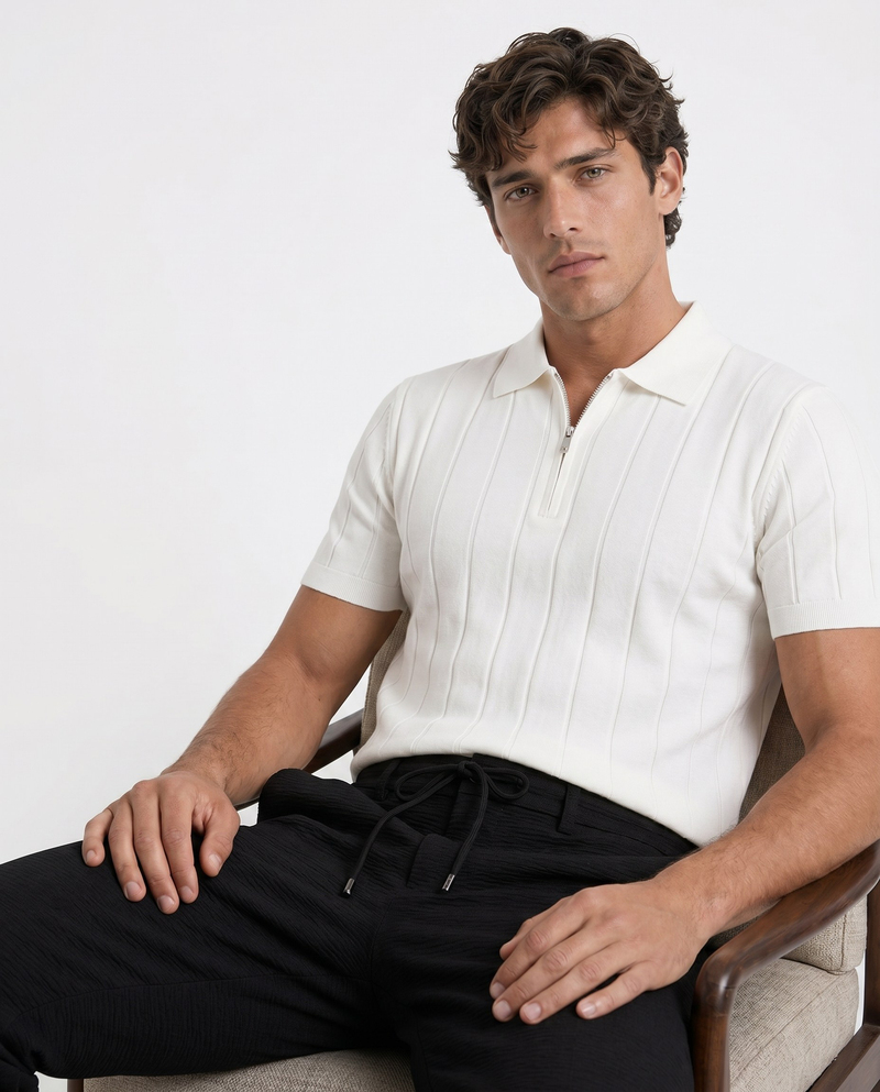 Riva Polo Triko T-Shirt Beyaz