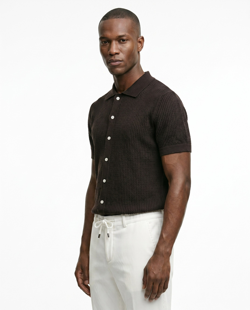 Easy Polo Triko T-Shirt Kahverengi