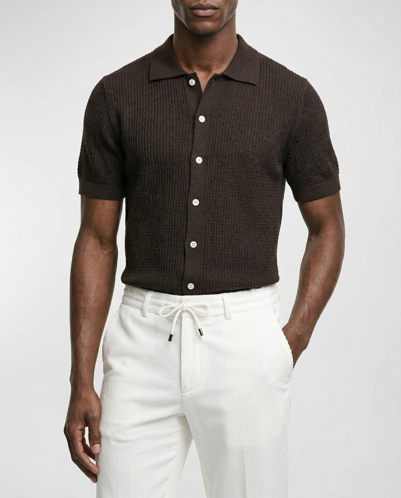 Easy Polo Triko T-Shirt Kahverengi