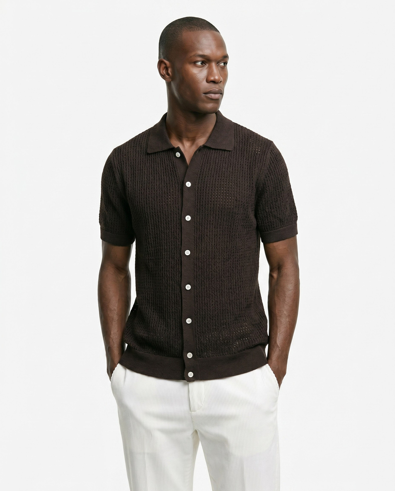 Easy Polo Triko T-Shirt Kahverengi