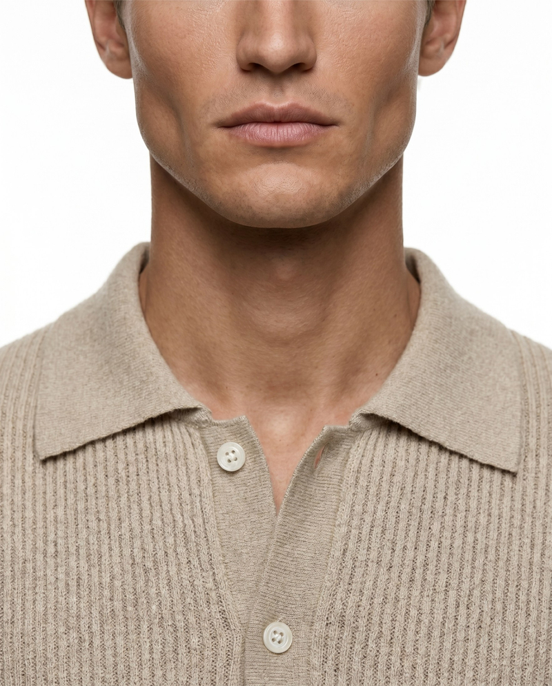 Refined Triko T-Shirt Bej