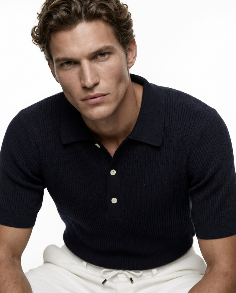 Refined Triko T-Shirt Lacivert