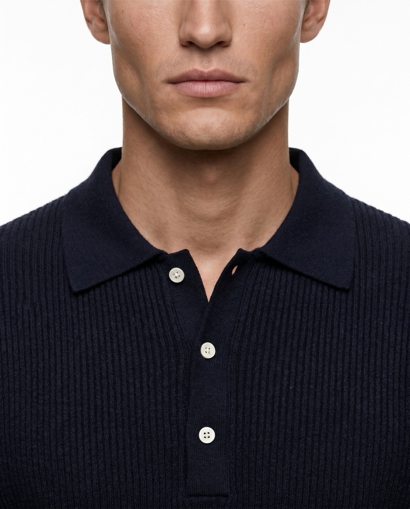 Refined Triko T-Shirt Lacivert
