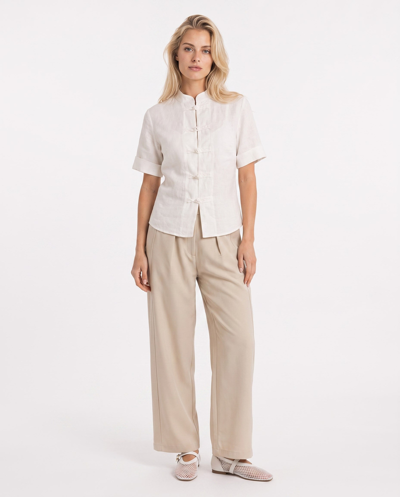 Riley Fileto Pantalon Bej