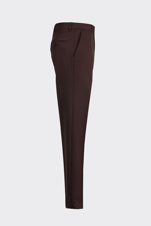 Slim Fit Pantolon Kahverengi
