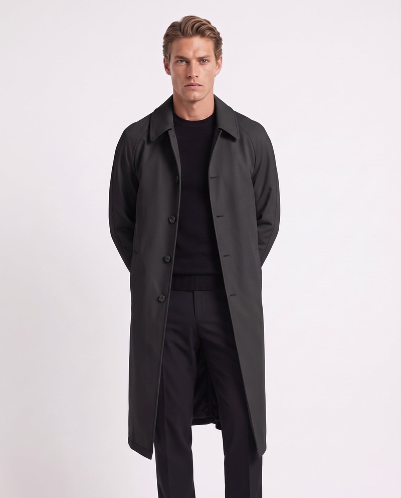 Fronze Trench Coat Siyah