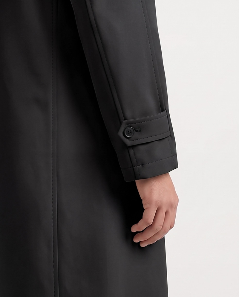 Fronze Trench Coat Siyah