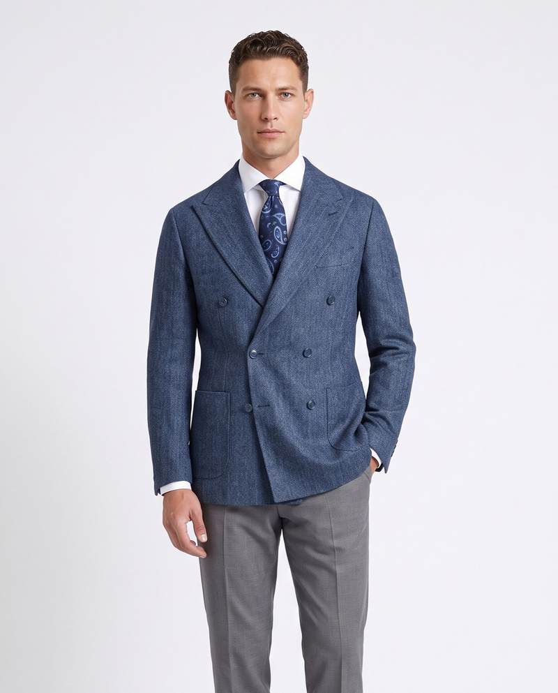 Chester Cross-Front Jacket Navy
