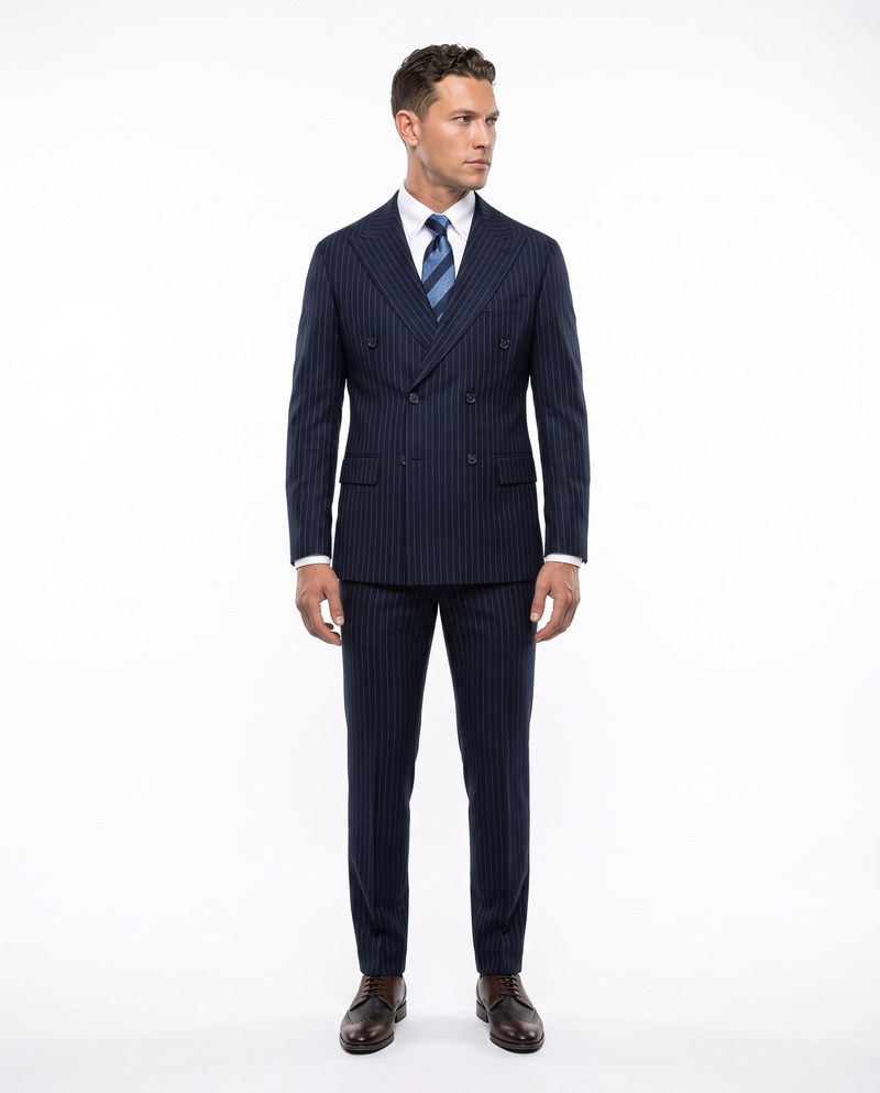 Vermeer Cross-Cut Suit Navy
