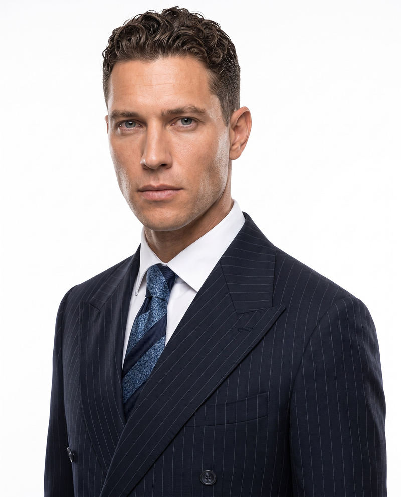 Vermeer Cross-Cut Suit Navy