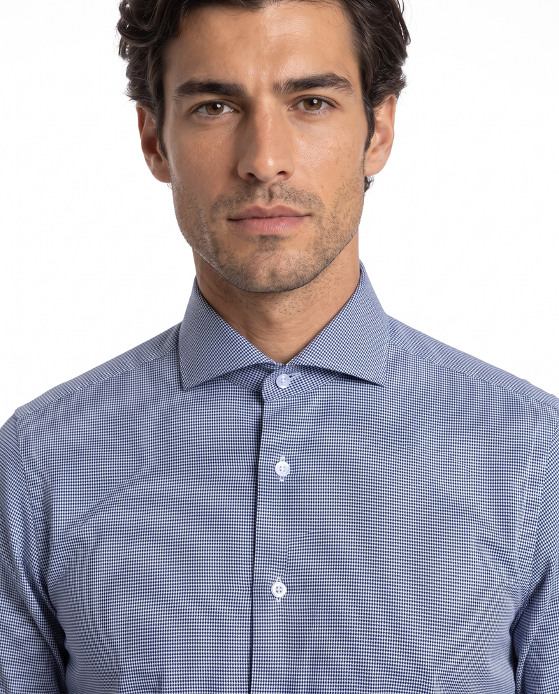 Vincent Italian-Collar Shirt Navy