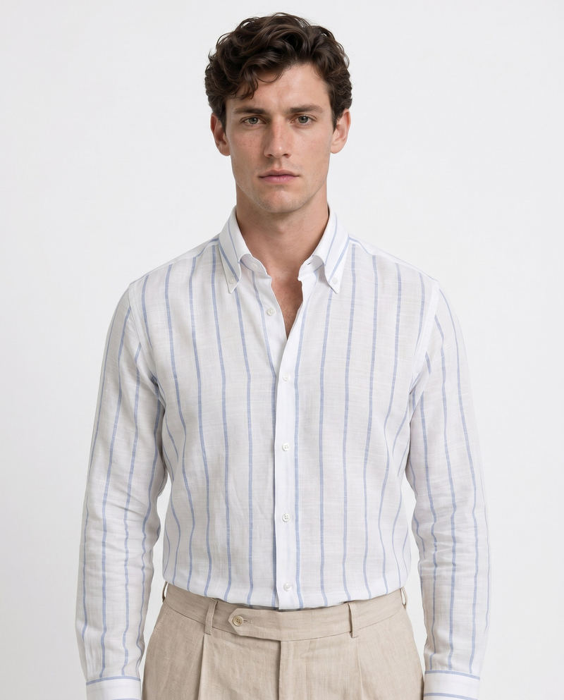 Enzo Collared Shirt Blue