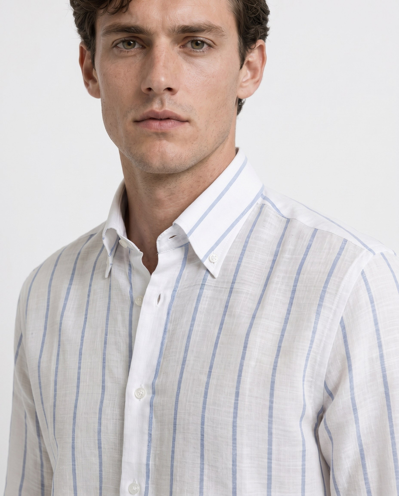 Enzo Collared Shirt Blue