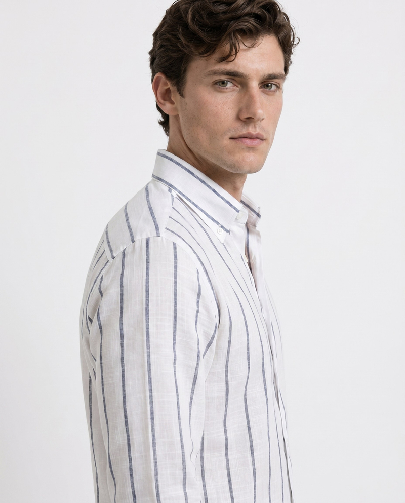 Enzo Collared Shirt Navy