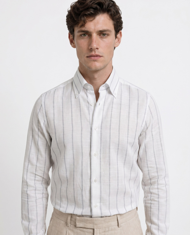 Enzo Collared Shirt Grey