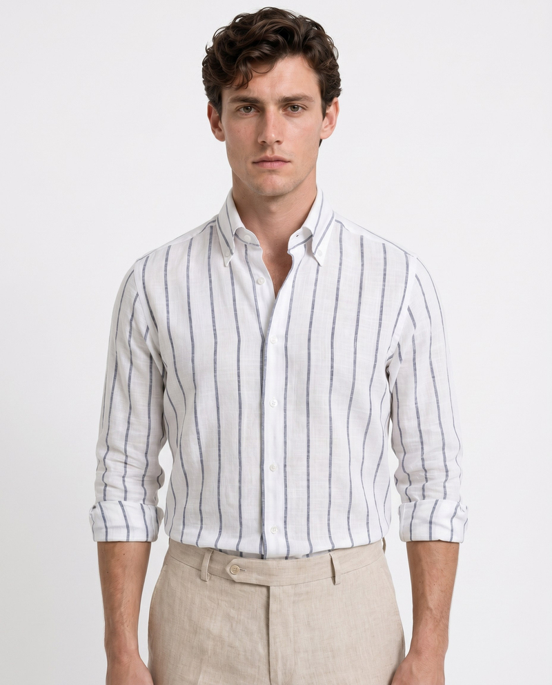 Enzo Collared Shirt Navy