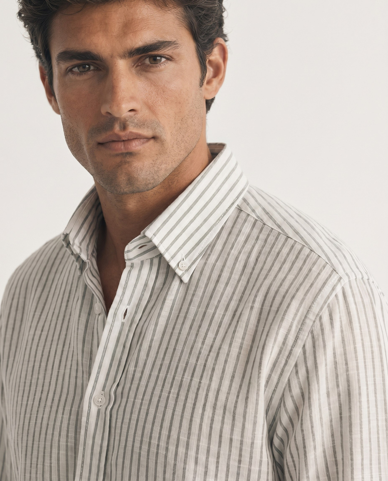 Milo Button-Down Shirt Khaki
