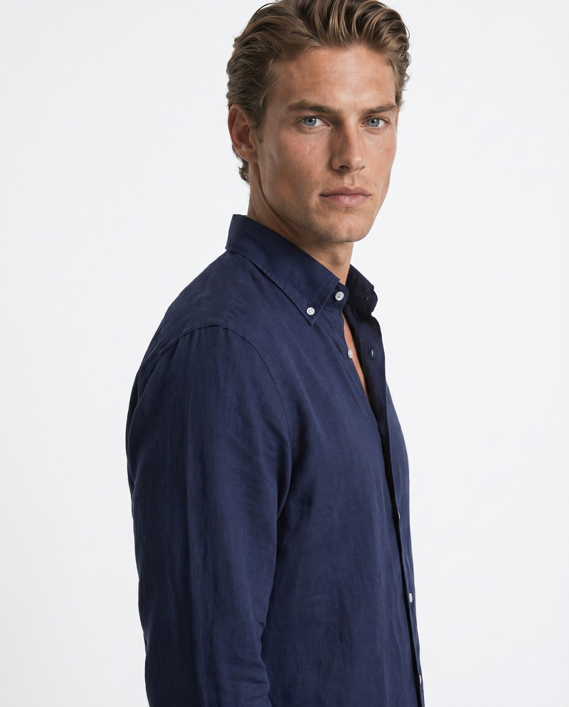 Prive Button-Down Shirt Navy