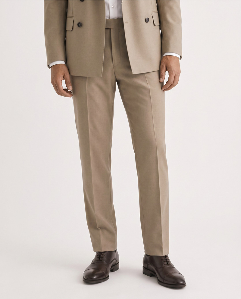 Yeseva One Double-Breasted Suit  Milky Brown