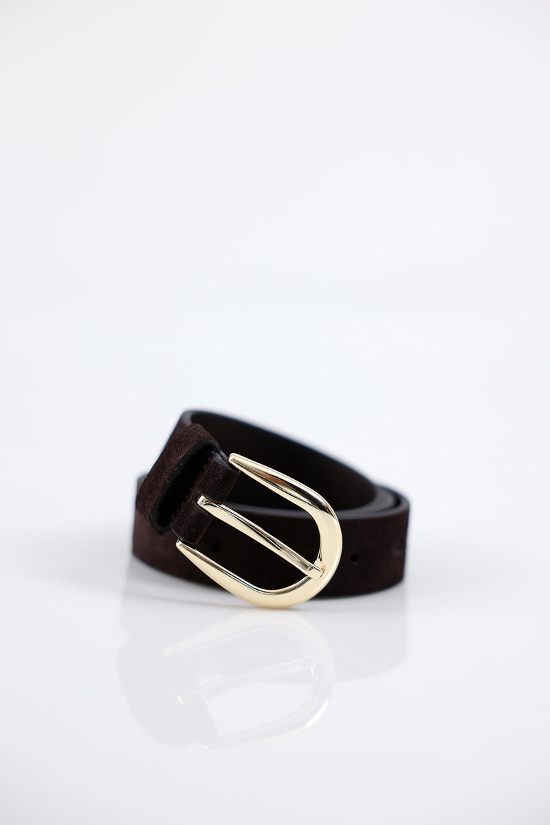 Acı Kahve Klasik Tokalı Süet Kemer 