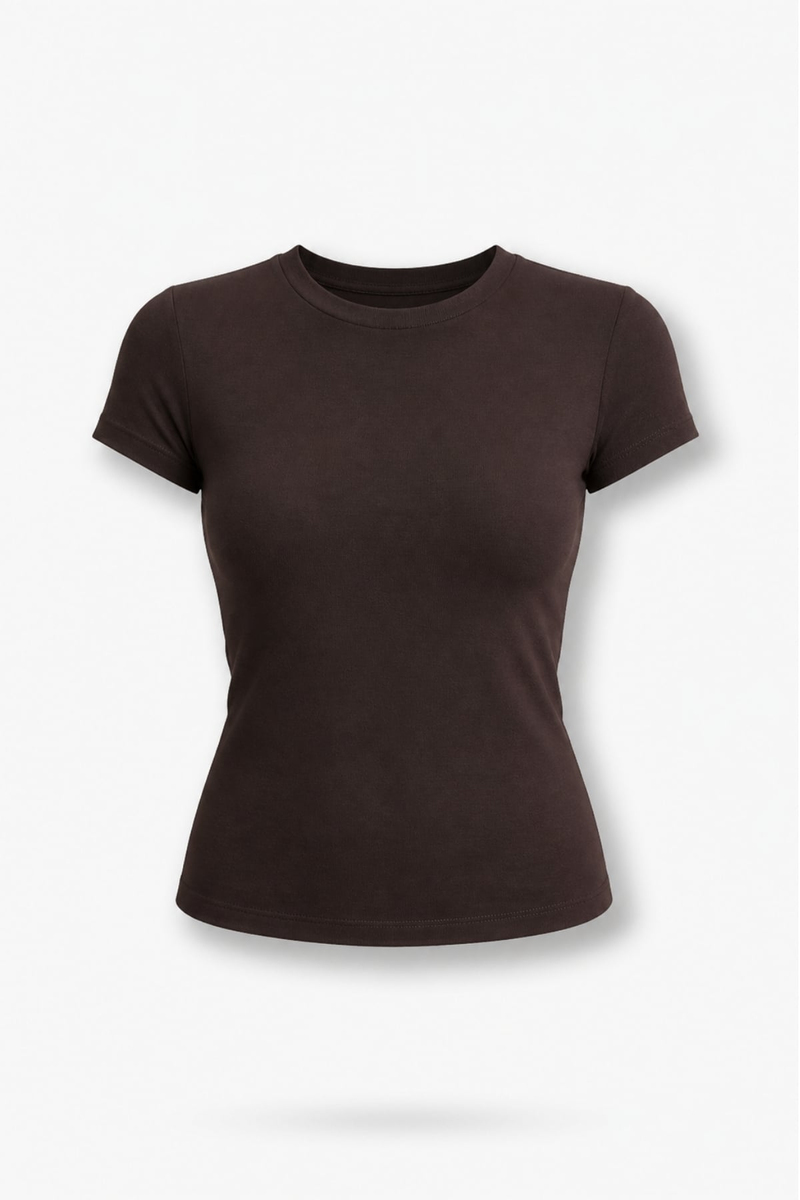 Acı Kahve Soft Touch Bambu Basic Tişört 
