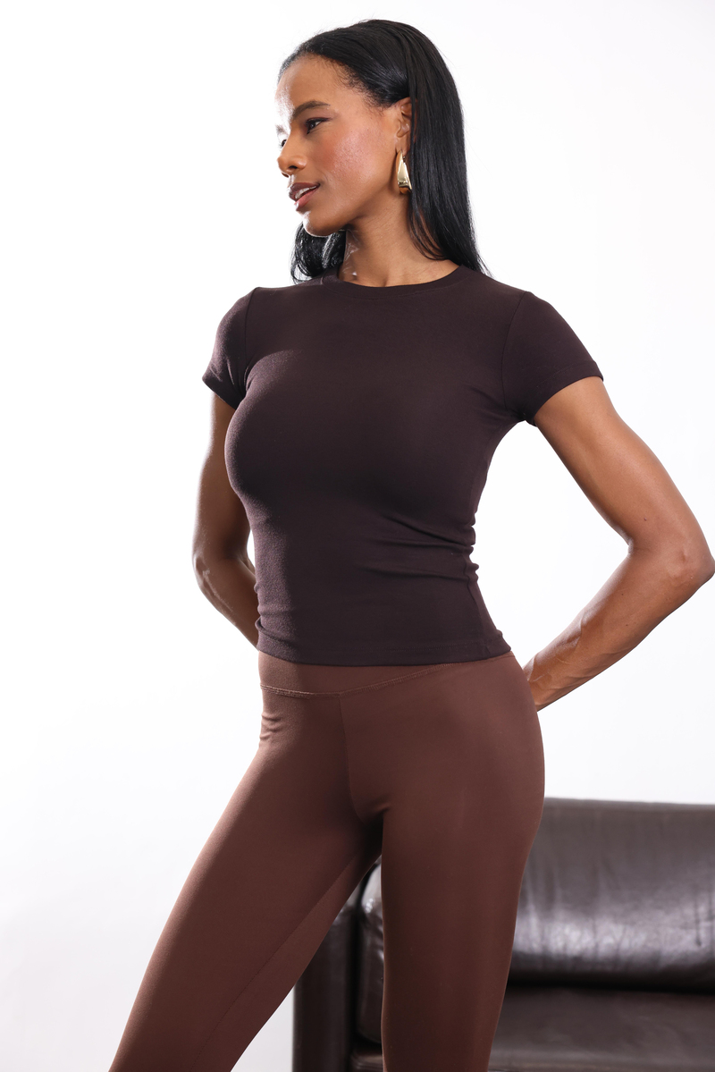 Acı Kahve Soft Touch Bambu Basic Tişört 