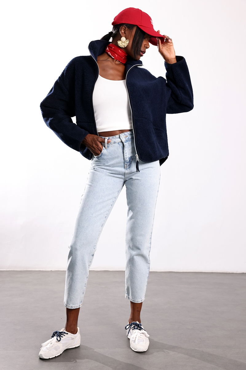 Açık Mavi Mom Fit Jean 