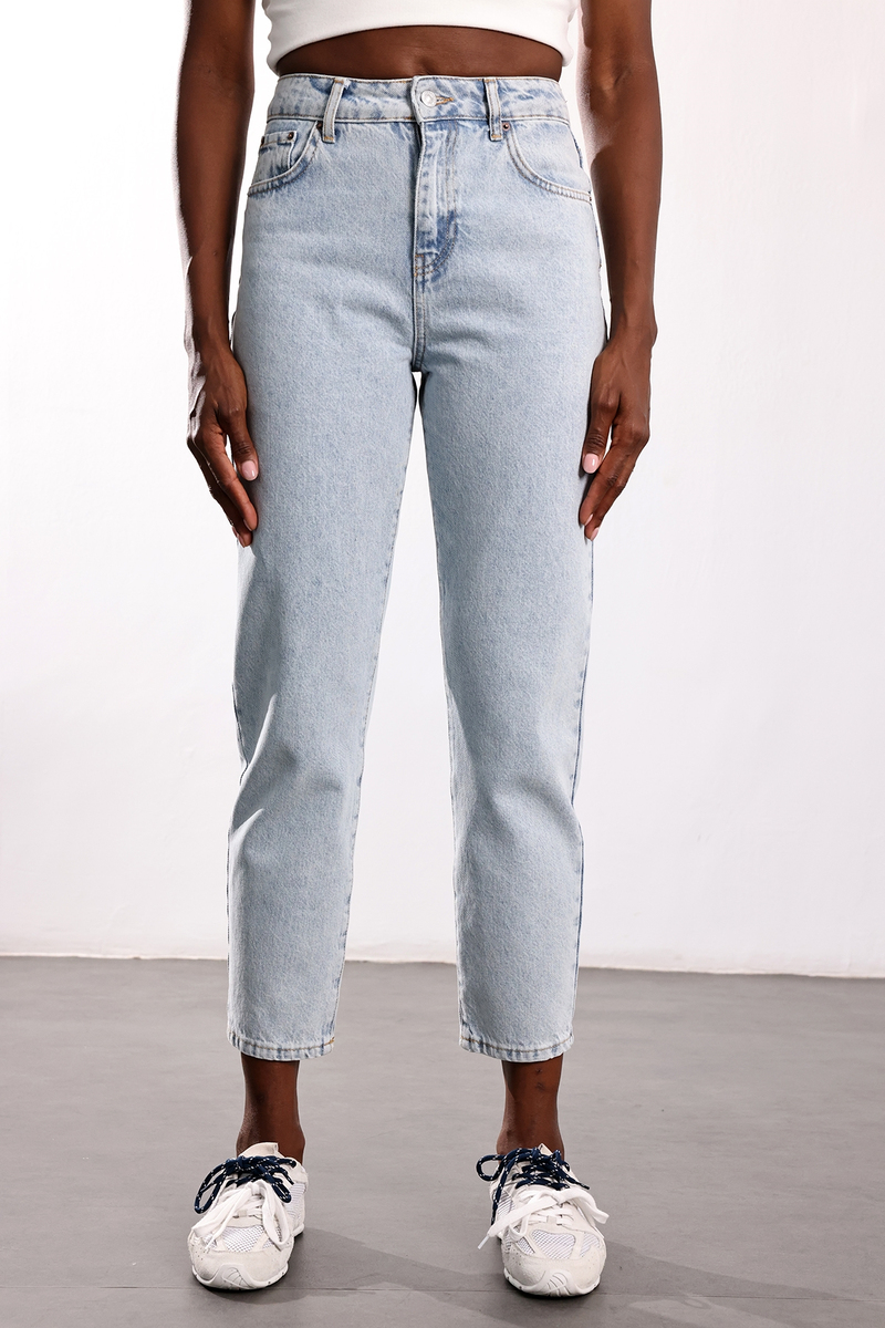Açık Mavi Mom Fit Jean 