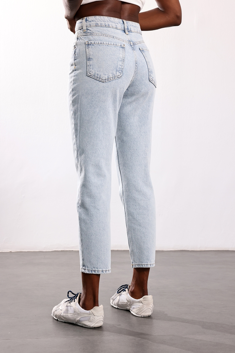 Açık Mavi Mom Fit Jean 