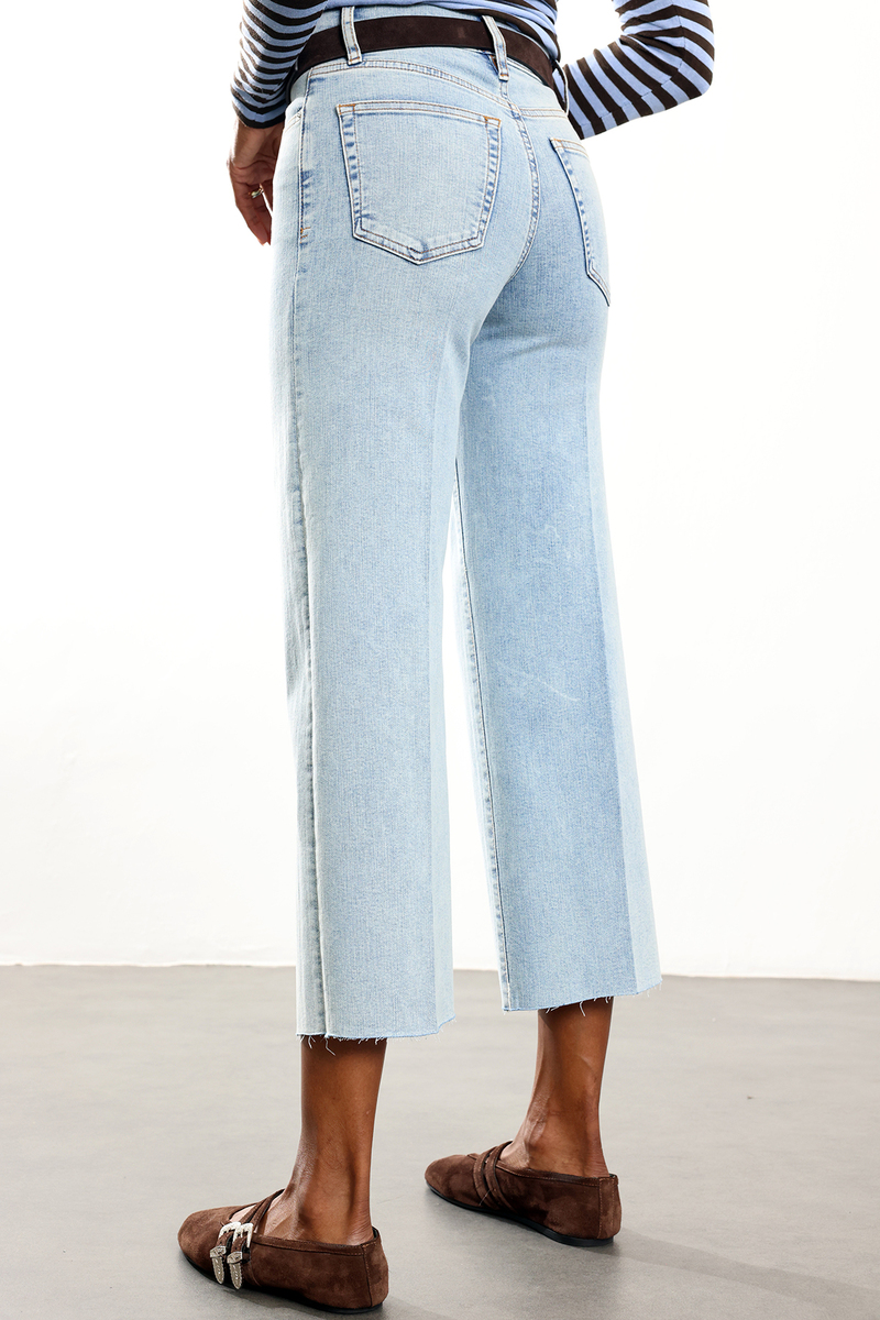 Açık Mavi Palazzo Cropped Jean 