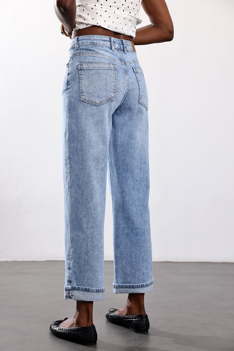 Açık Mavi Relaxed Fit Jean 26841