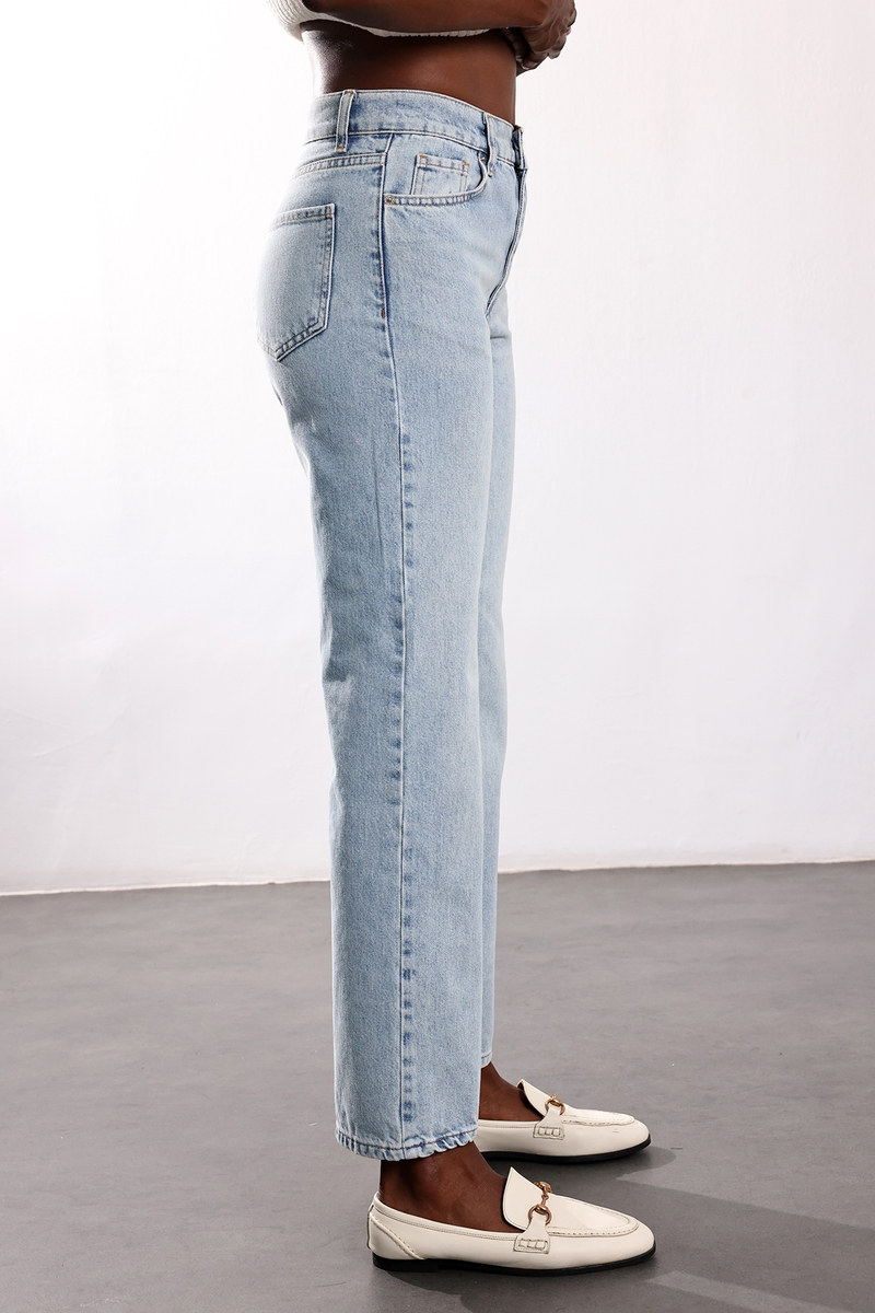 Açık Mavi Straight Fit Jean 0065
