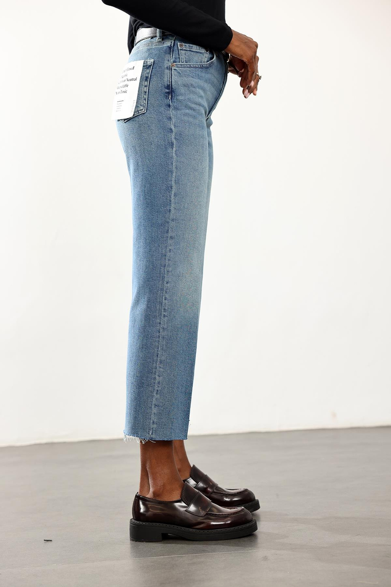 Açık Mavi Stretch Wide Leg Jean 