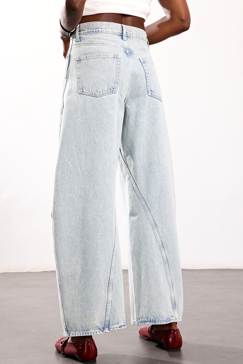 Açık Mavi Twist Relaxed Fit Jean 