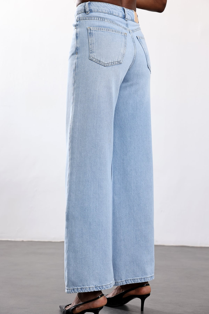 Açık Mavi Wide Leg Jean 8302