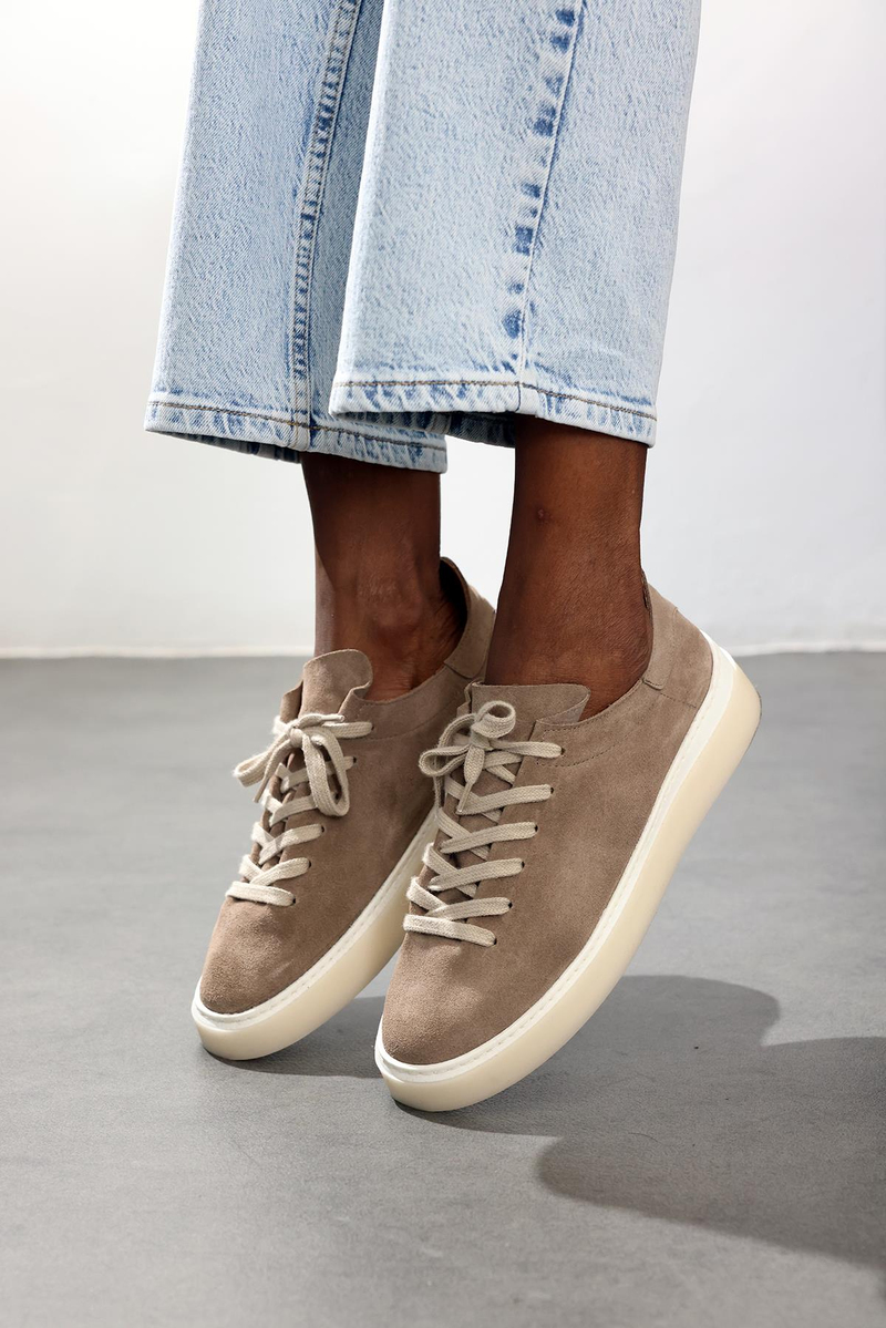 Açık Vizon Deri Sneaker 25210