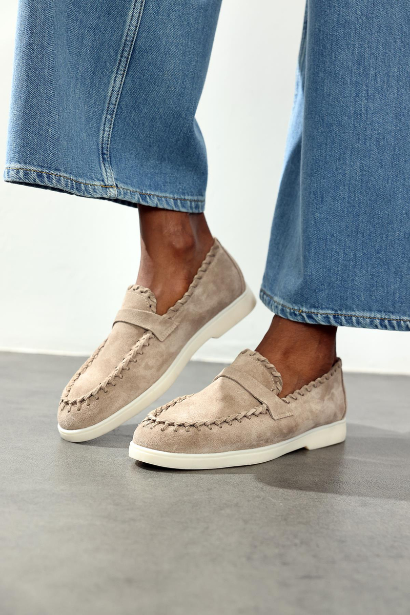 Açık Vizon Süet Örgü Makosen 25396