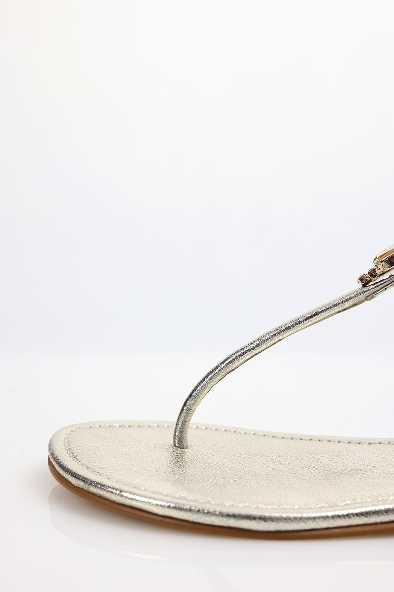 Altın Tek Taş Sandalet 26057