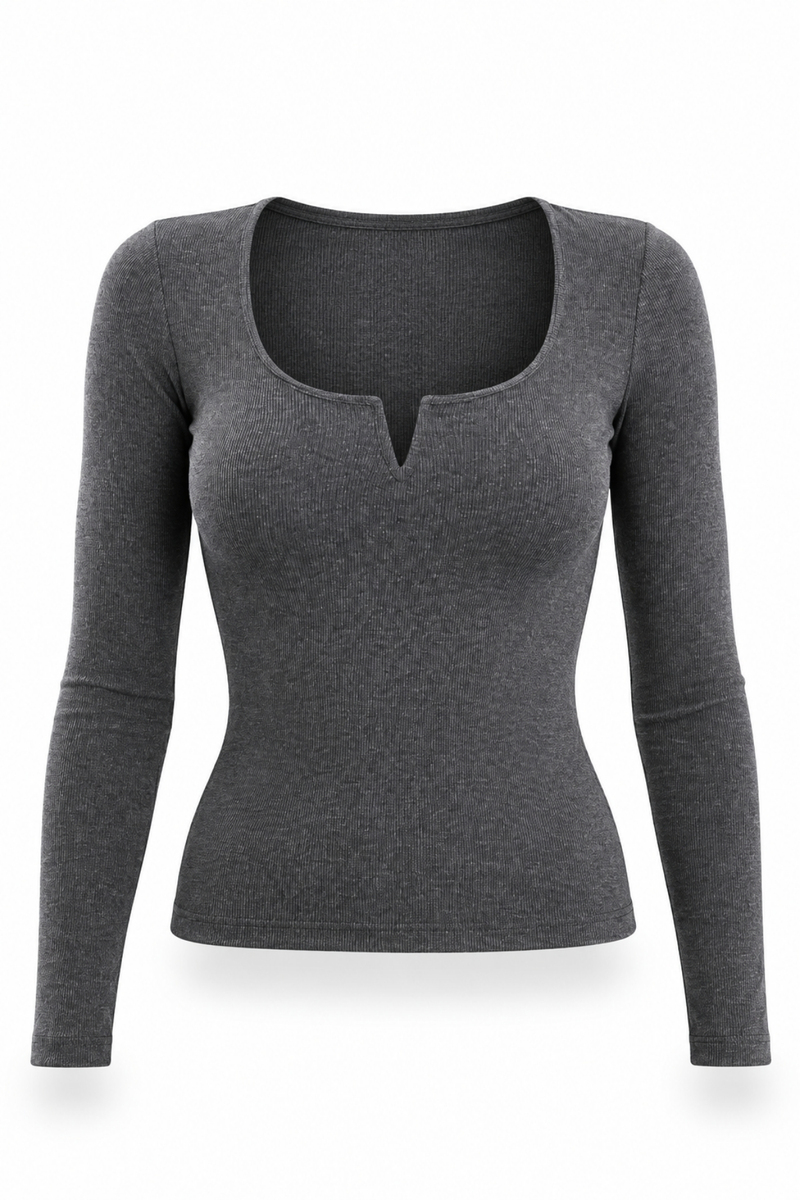 Antrasit Damla Yaka Fitilli Bluz 2260