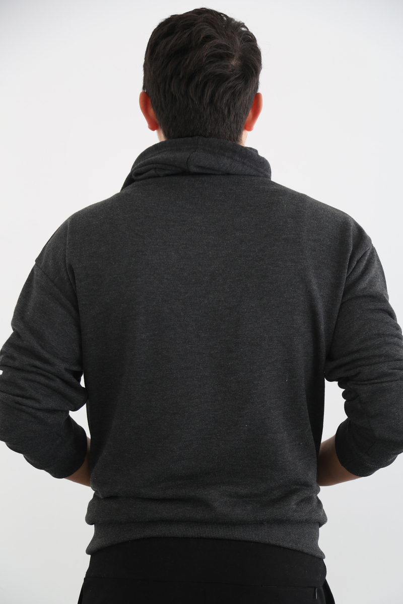 Antrasit Erkek Basic Sweatshirt 21569