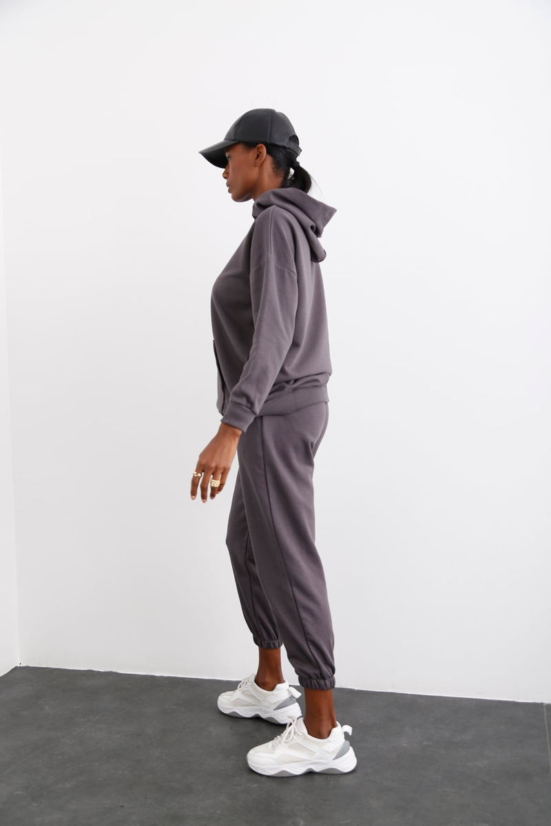 Antrasit Kanguru Cepli Sweatshirt 3234