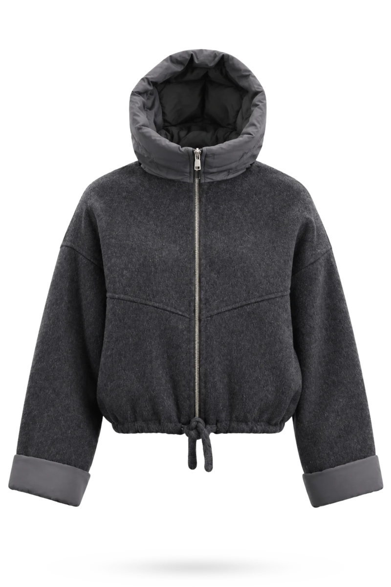 Antrasit Kaşe Bomber Mont 100043