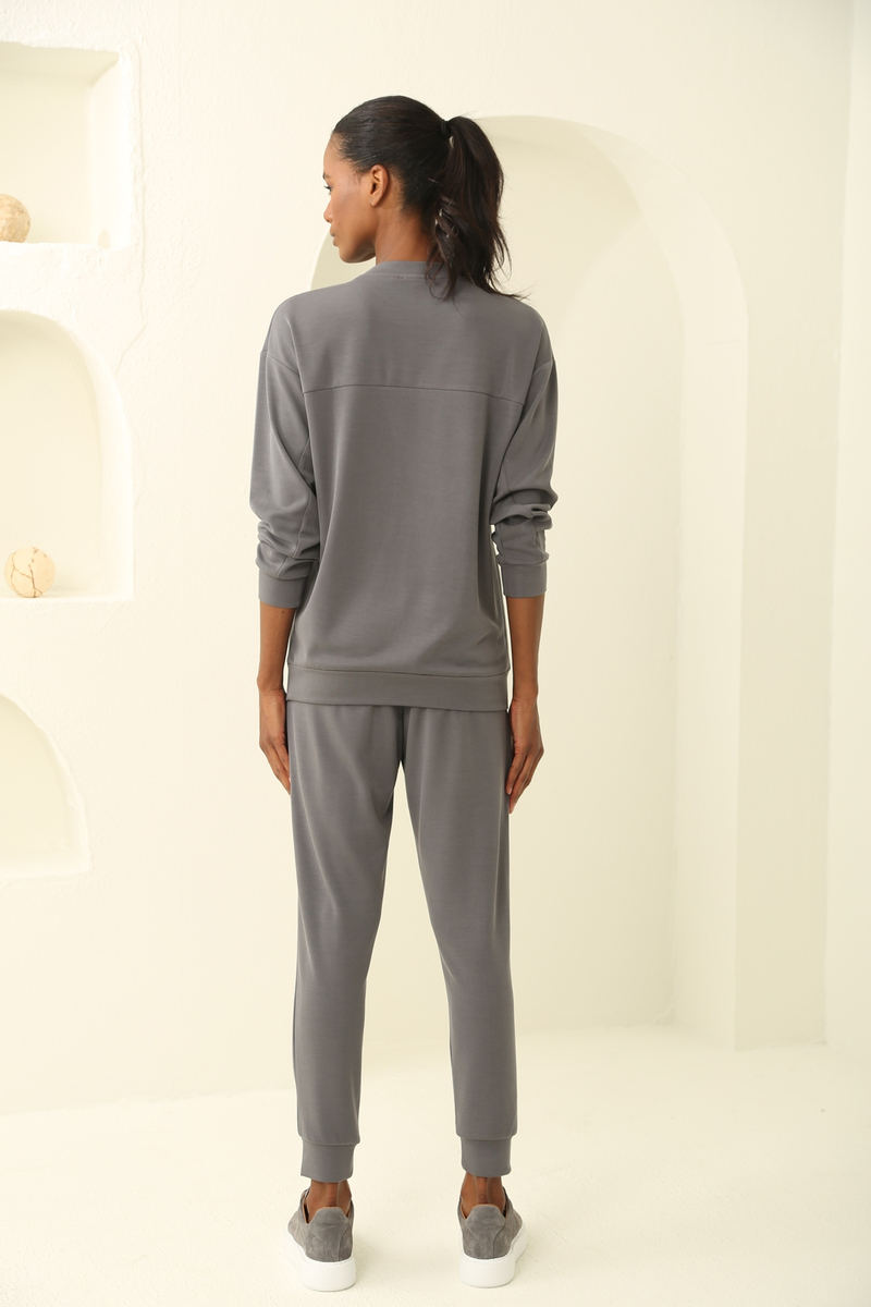 Antrasit Oversize Modal Takım 