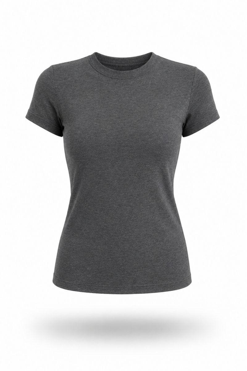 Antrasit Soft Touch Bambu Basic Tişört 