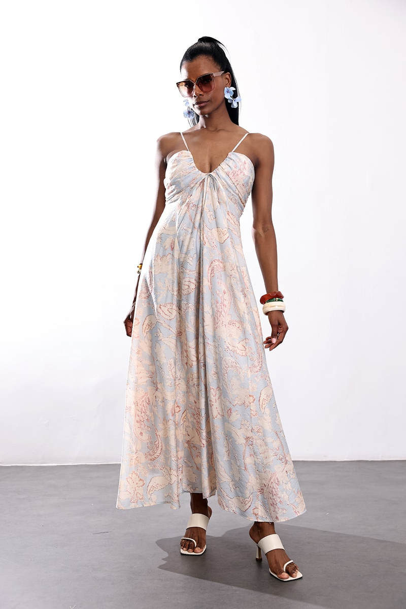 Bebe Mavi Askılı Maxi Elbise 580446
